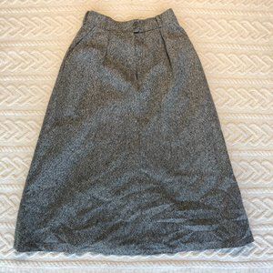 VTG CAROLINE ROHMER Paris Tweed Wool SKIRT Size XS Made in France